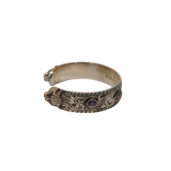 Gucci Tiger Head Le Marche Des Merveilles Bracelet 18 925 Sterling SilverBangle - Picture 2 of 9
